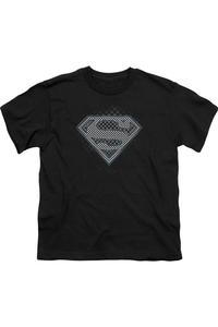 Футболка с коротким рукавом Superman в клетку для детей Gildan, черный