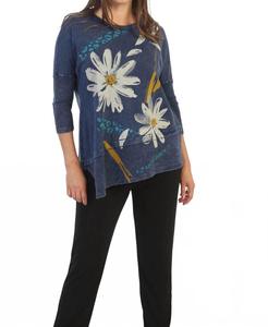 Футболка Cherish с рукавом долман из денима в стиле минеральной мойки Jess & Jane, Denim