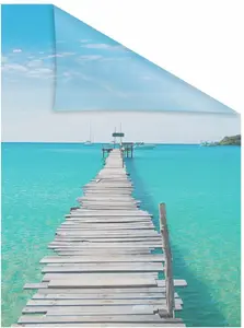 LICHTBLICK ORIGINAL оконная пленка "El Mar", 1 шт., непрозрачная, структурированные клейкие точки, самоклеящаяся, защита конфиденциальности 100х130 см, синий