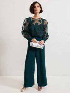 Прозрачный комбинезон-обертка davina spot Phase Eight, темно-зеленый