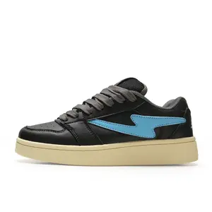 Низкие кеды для скейтбординга унисекс черно-синие STUR YSN