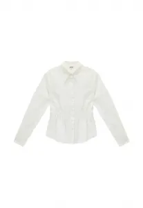 Блузка с присборенной отделкой на пуговицах Koton, White