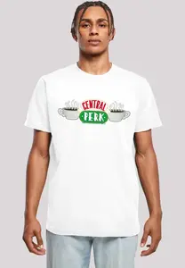 Футболка F4NT4STIC "FRIENDS TV Series Central Perk BLK", принт, белый