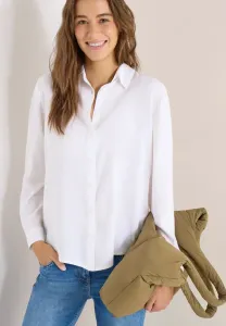 Однотонная блузка на пуговицах Cecil, Weiß