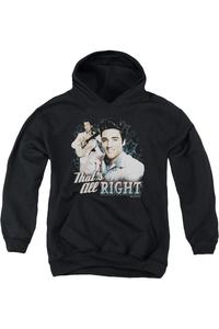 Толстовка с капюшоном для молодежи Elvis Presley "That's All Right" Gildan, черный