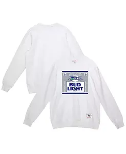 Мужская белая толстовка с капюшоном Bud Light Seattle Seahawks The Crest Mitchell & Ness