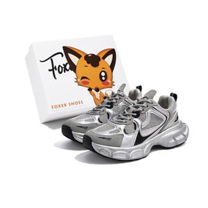 Износостойкие массивные кроссовки женские FOXER, серый/серебристый