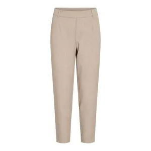 Брюки с высокой талией Vila Varone Slim Fit, бежевый