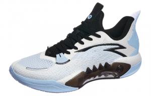 Баскетбольные кроссовки Frenzy 5team мужские с низким верхом, цвет синий/пепельно-серый/черный/бледно-слоновая кость/кунжут Anta