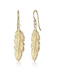 Elli Серьги из серебра 925 пробы с золотым пером