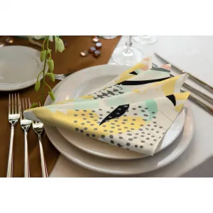 Салфетка для ткани Jungle GOTS органическая, сертифицирована CERES 0242, произведено в Германии Adam, желтый/бирюзовый