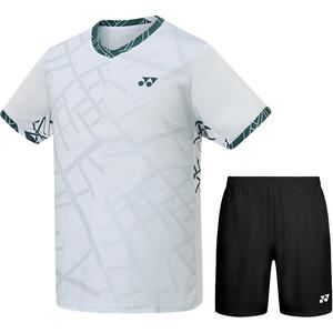 Мужская повседневная спортивная одежда средней ценовой категории Yonex, clothing sets[mint синий top+черный shorts]