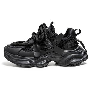 Угрюмый баран Антискользящие Износостойкие Дышащие Увеличивающие рост Низкие Массивные Кроссовки Мужские, серый