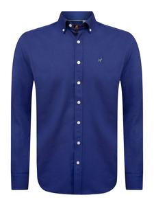 Рубашка на пуговицах классического кроя Williot, синий
