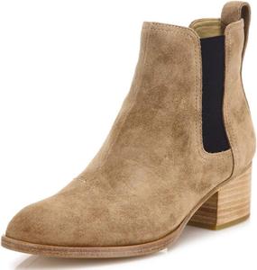 Женские ботильоны FSJ Chelsea с закрытым носком, массивным низким каблуком и водонепроницаемой подошвой, размеры 4-15 США, Camel
