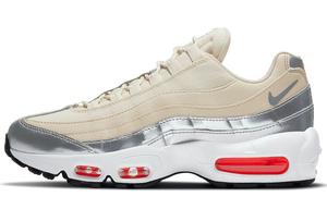 Кроссовки Air Max 95 женские с низким верхом Marfil/серебристый Nike