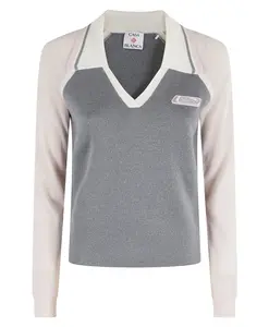 Спортивная рубашка-поло с V-образным вырезом. Casablanca, серый