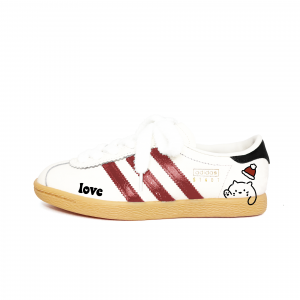 Adidas Originals Stadt Red St. Eggnog Abrasion Resistant Low top German Army Trainers Unisex Red Black