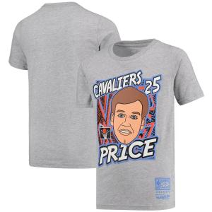 Серая молодежная футболка Mitchell & Ness Mark Price Cleveland Cavaliers Hardwood Classics King of the Court Player Unbranded