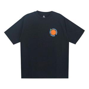 Футболка men's pattern cartoon printing loose short sleeve black Converse, черный