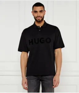 Поло Доние oversize fit Hugo, черный