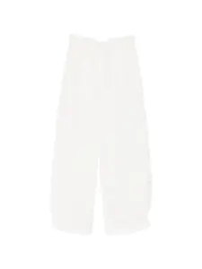 Брюки с завышенной талией и цветочным принтом Rowen Rose, белый