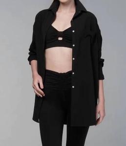 Водонепроницаемая рубашка Chez-Mise в черном цвете 925 Fit