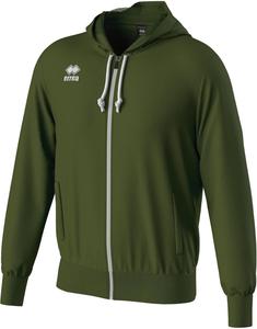 Худи ERREA на молнии, унисекс JACOB, капюшон на сетчатой подкладке, карман-кенгуру, ребристые рукава, ребристый низ, хаки