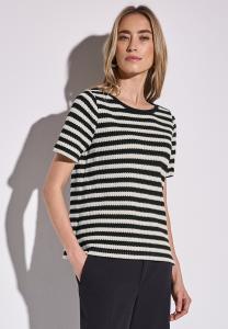 Футболка с принтом STREIFEN LOOK Street One, черный