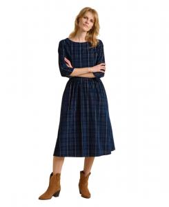 Женское платье миди Lilliput с рукавами 3/4 и вырезом-лодочкой Brakeburn, Blue