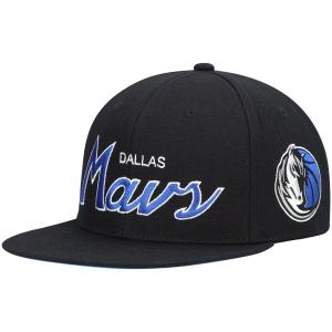 Мужская кепка Mitchell & Ness Black Dallas Mavericks Hardwood Classics Script 2.0 Snapback