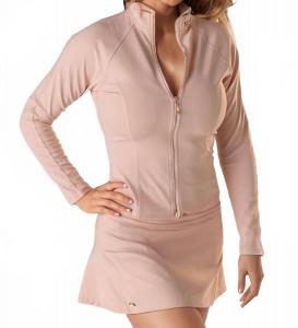 Полно-замковая гольфовая куртка в нежно-розовом цвете Foreplay Golf