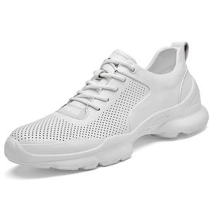 Eminu Амортизирующие нескользящие дышащие износостойкие низкие повседневные мужские туфли белые дышащие, цвет White Breathable