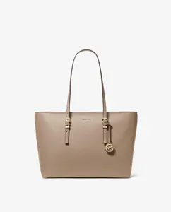 Сумка-тоут Quinn из зернистой кожи Michael Michael Kors, бежевый