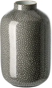 Настольная ваза Fink "ROY", (1 штука), ручная работа, с краем, расписанным вручную под золото 30 см, Ø 11 см, золотой/серый/белый