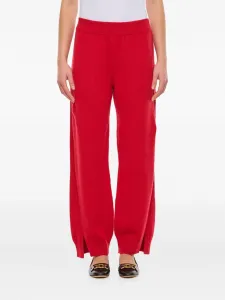 Брюки с отделкой в рубчик Barrie, красный