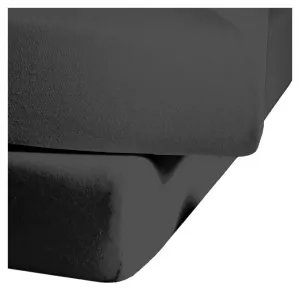 Простыня на резинке Mako satin, цвет антрацит 9031 90x200 Fleuresse