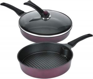 Набор сковород Natoyan, 28 см, бургундия