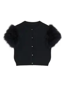 Кардиган с контрастной отделкой Valentino Garavani, черный