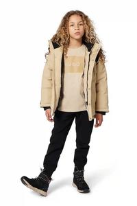 Детская хлопковая футболка Hugo, бежевый