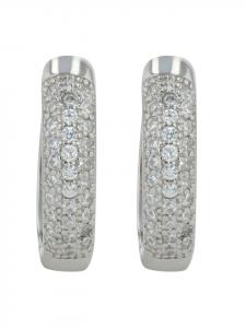 Adeliás Женские серьги - серьги-кольца на шарнирах из серебра 925 пробы