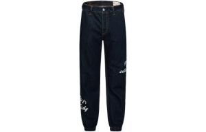 Трикотажные спортивные штаны мужские джинсовые синие Evisu, синий