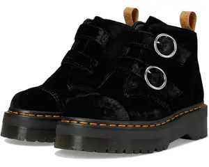 Ботинки Dr. Martens Vegan Devon Velvet на платформе, черный