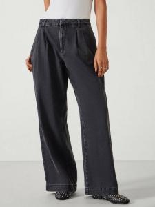 Широкие плиссированные джинсы lya HUSH, цвет Washed Black