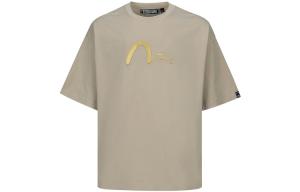 Мужские футболки с круглым вырезом, умеренно прямой крой Evisu, umber