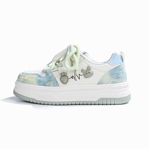 Легкие низкие женские кроссовки, увеличивающие рост RENBEN, Green