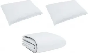 Зимнее одеяло с подушкой, 3 шт., белое пуховое перо vidaXL