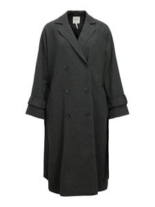 Зимнее пальто Object, темно-серый меланж