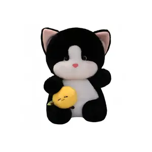 Лимонный кот реалистичные и животные плюшевые игрушки плюшевая кукла высота 23см/32см LOGISTAR, черный