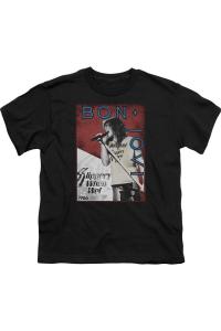 Футболка с коротким рукавом Bon Jovi 86 Tour для детей Gildan, черный